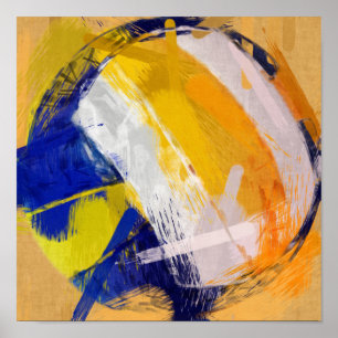 Abstrakt Art Beach Volleyball Poster