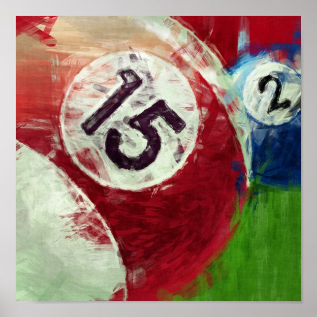 Abstrakt Art Billiards 15 2 Poster (Framsidan)