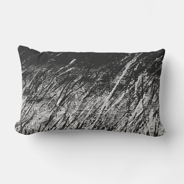 Abstrakt Art Black and White Lumbarkudde (Framsida)