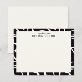 Abstrakt Art Black Personlig Stationery Anteckningskort