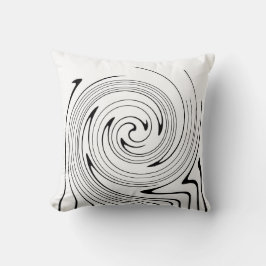 Abstrakt Art Black White Linjer Twirl-minimalism Kudde
