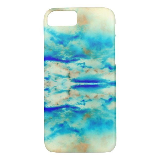 Abstrakt art blåturkos aqua kräm iphone case Case-Mate iPhone skal (Baksida)