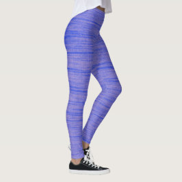 Abstrakt Art Blek Blue Linjer Struktur Leggings