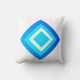 Abstrakt Art Blek Turcos Grönt Blue White Kudde