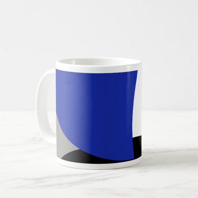 Abstrakt Art Blue-Gult Kaffemugg (Framsida vänster)