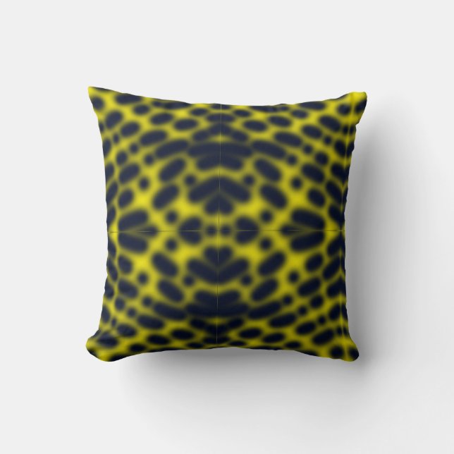 Abstrakt Art Blue Kaleidoscope Pillow Cushion Kudde (Framsida)