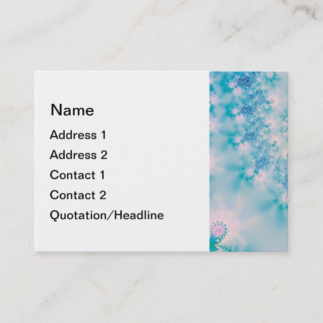 Abstrakt Art Blue Meditation Visitkort (Framsida)
