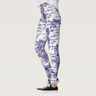 Abstrakt Art Blue White Minimalism Leggings