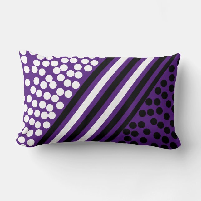 Abstrakt Art Bollar Linjer Pillow Cushion Mönster Lumbarkudde (Framsida)