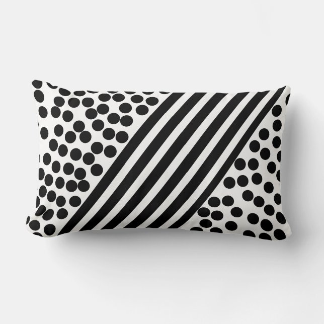Abstrakt Art Bollar Linjer Pillow Cushion Mönster Lumbarkudde (Framsida)