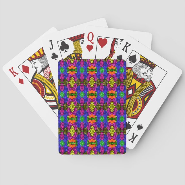 Abstrakt Art Bright Mönster Casinokort (Baksidan)