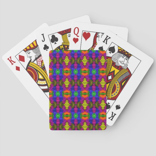 Abstrakt Art Bright Mönster Casinokort (Baksidan)