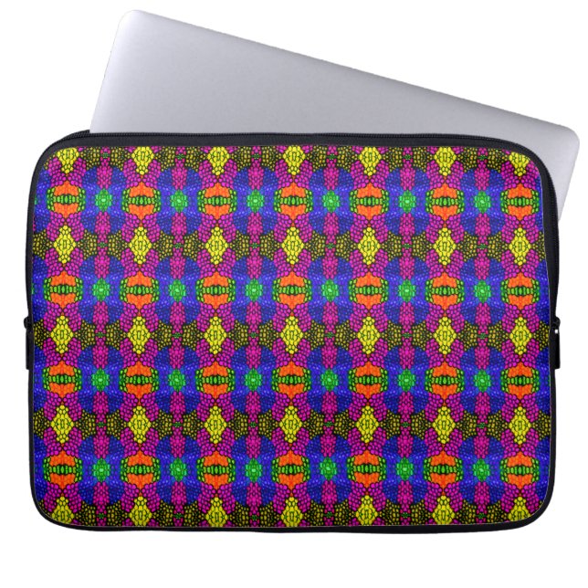 Abstrakt Art Bright Mönster Laptop Fodral (Framsidan)