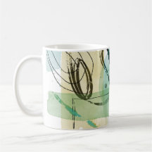 Abstrakt Art Ceramic Mugg - Modern kaffe Kopp 11oz