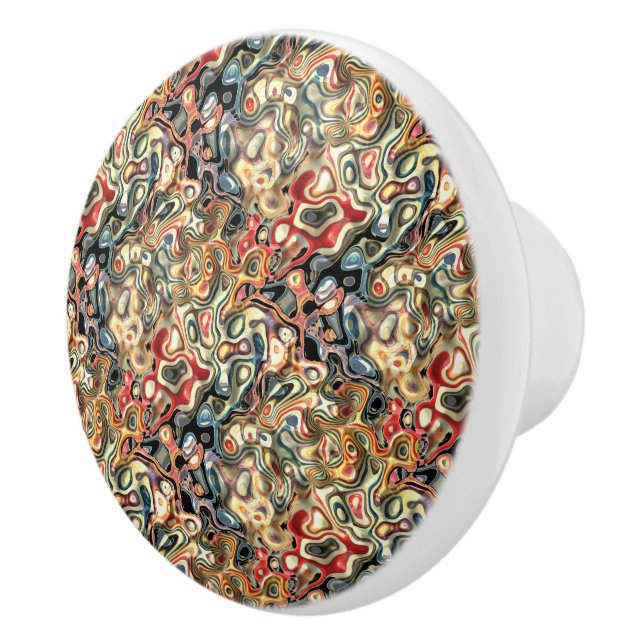 Abstrakt Art Ceramic pull Knopp (Höger)