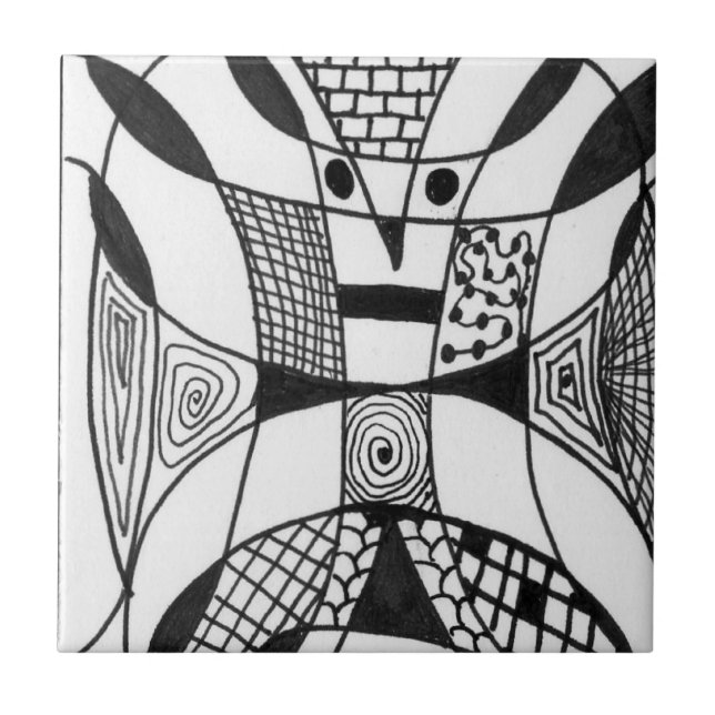 Abstrakt Art Ceramic Tile Kakelplatta (Framsidan)