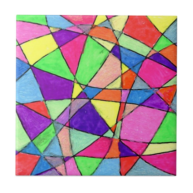 Abstrakt Art Ceramic Tile Kakelplatta (Framsidan)