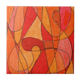 Abstrakt Art Ceramic Tile Kakelplatta