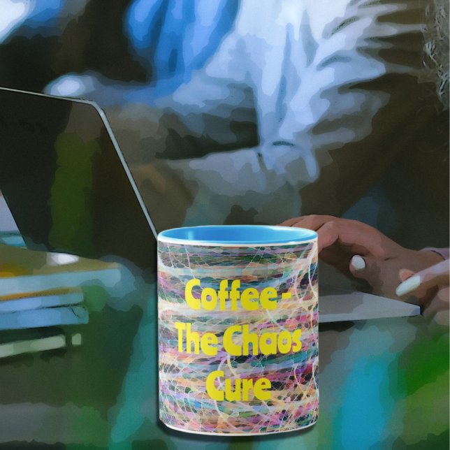 Abstrakt Art Chaos Cure Coffee Mugg Kopp (Skapare uppladdad)
