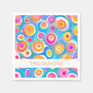 Abstrakt Art Circles Artist Designer Business NAMN Pappersservett