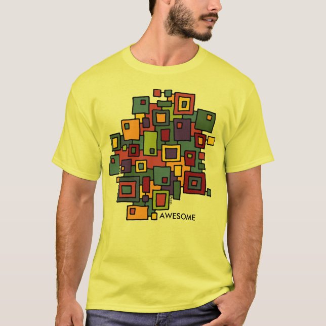 Abstrakt ART - CITY KARTOR II Tee Shirt (Framsida)