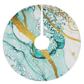 Abstrakt Art Clouds: Translucent Bläck Julgransmatta Borstad Polyester