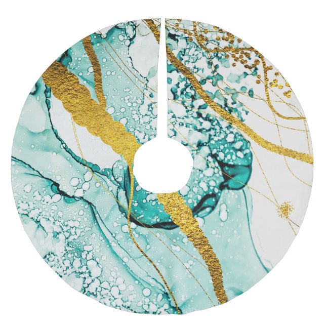 Abstrakt Art Clouds: Translucent Bläck Julgransmatta Borstad Polyester (Framsidan)