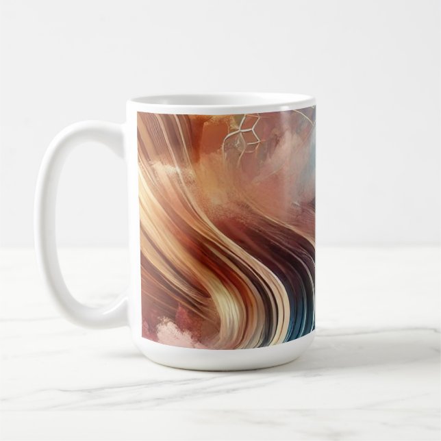 Abstrakt Art Coffee Mugg (Vänster)