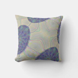 Abstrakt Art Colorful Egg Mönster på Blueish Grått Kudde