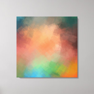 Abstrakt Art Colorful Gult Red Blue Grönt Modern Canvastryck