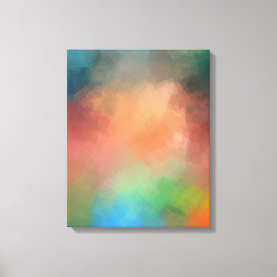 Abstrakt Art Colorful Red Blue Grönt Gult Modern Canvastryck