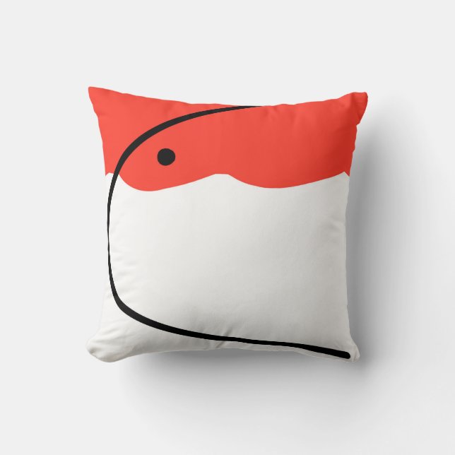 Abstrakt Art Coral Red Black White Kudde (Framsida)