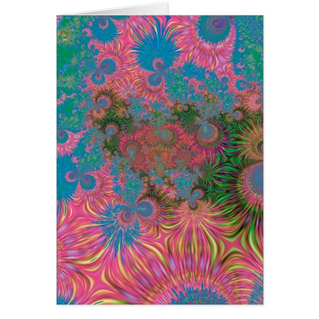 Abstrakt Art Corals Hälsningskort (Framsidan)