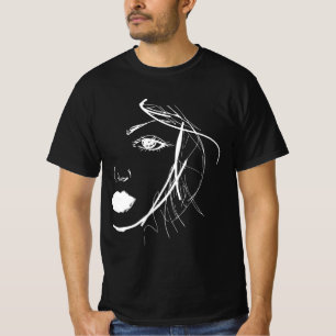 Abstrakt Art Dam Woman Ansikte Gift Idea T Shirt