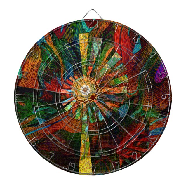 Abstrakt Art Dartboard Darttavla (Framsidan)