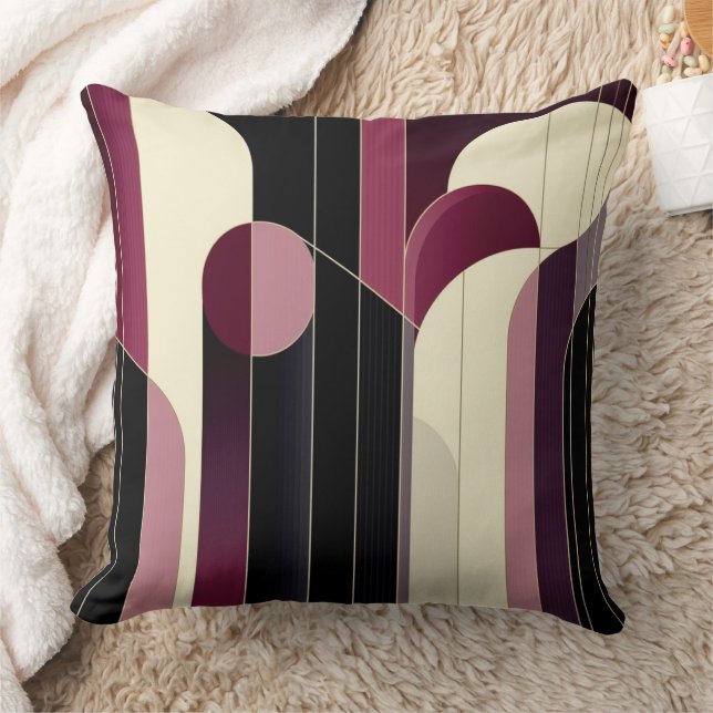 Abstrakt Art Deco Cushion. Kudde (Filt)