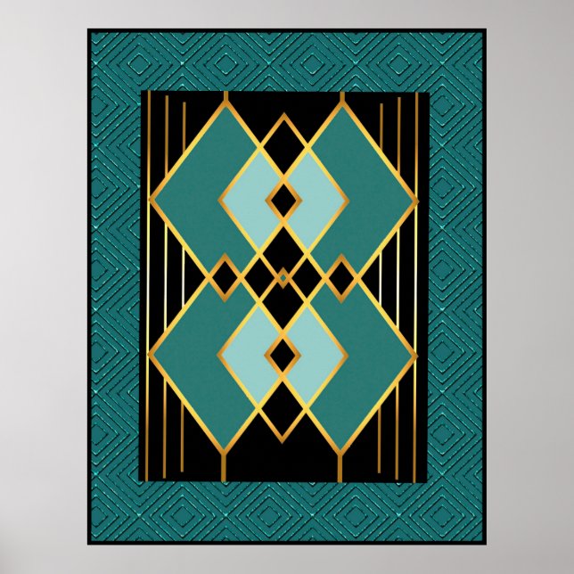 Abstrakt Art Deco Stil Poster (Framsidan)