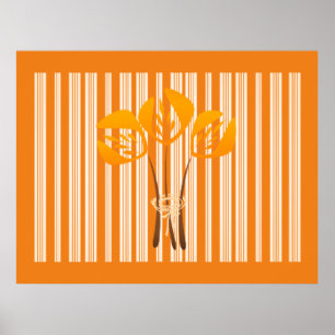 Abstrakt Art Deco Stil Tulips Bouquet Poster