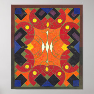 Abstrakt art décodesign av den schweiziska poster