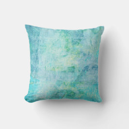 Abstrakt Art Dekorativ kudde Turcos Aqua Blue