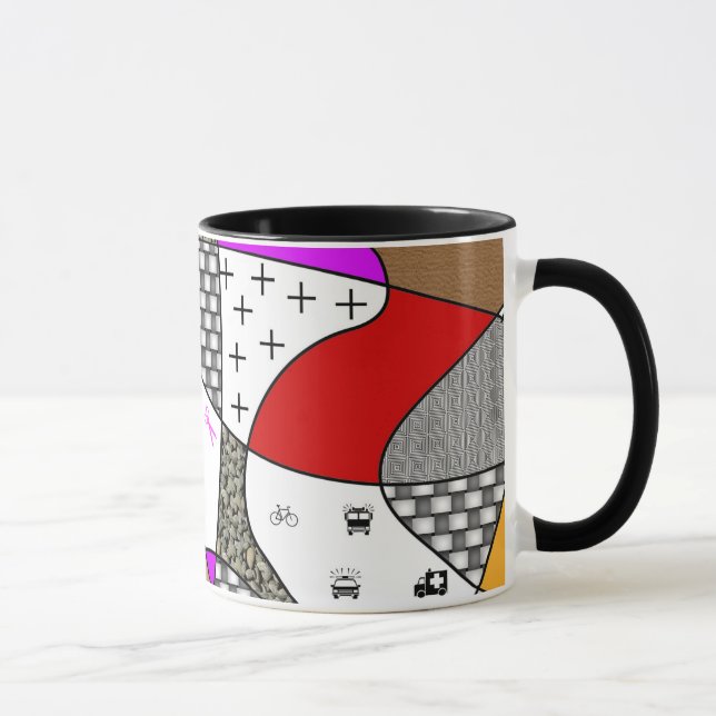 Abstrakt Art Design Combo Mugg (Höger)