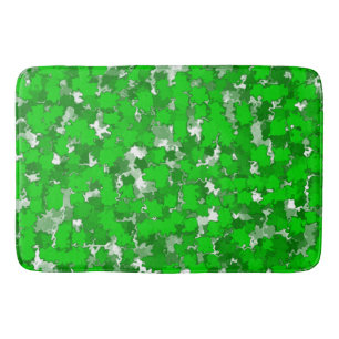 Abstrakt Art Design Grönt Foliage Badrumsmatta