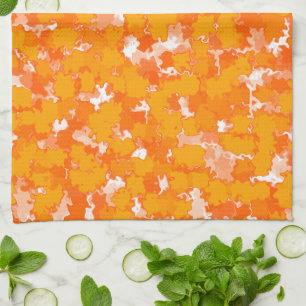Abstrakt Art Design Orange Foliage Kökshandduk