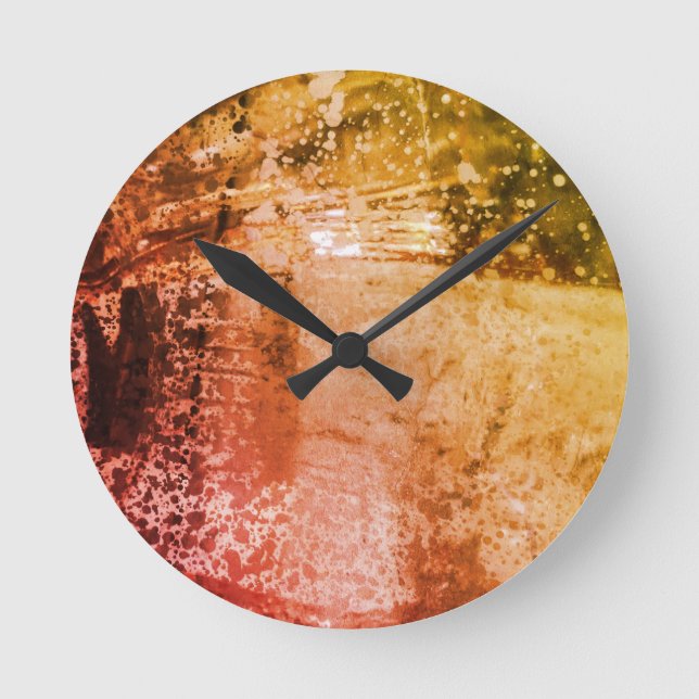Abstrakt Art-design Rund Klocka (Framsida)