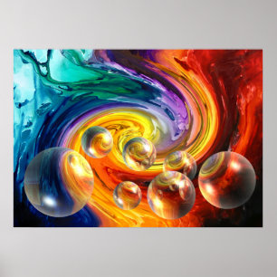 Abstrakt Art Digital Design Poster