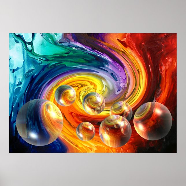 Abstrakt Art Digital Design Poster (Framsidan)
