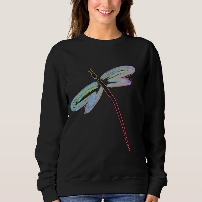 Abstrakt Art Dragonfly Wearable Art T Shirt (Framsida)