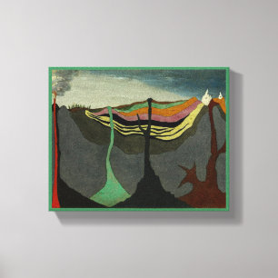 Abstrakt Art Earth Volcano Canvastryck