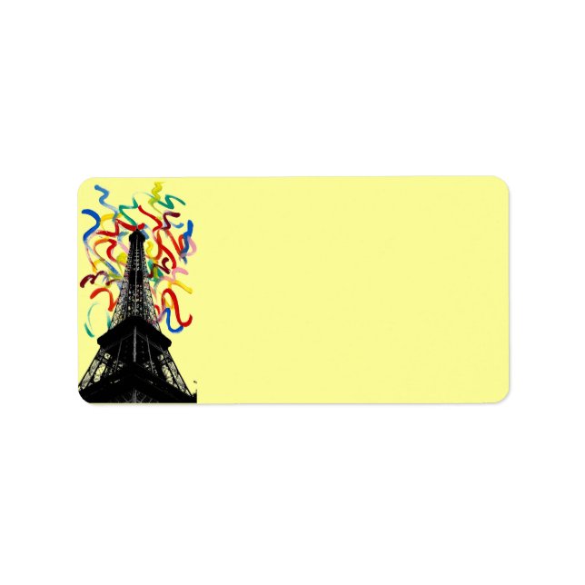 Abstrakt Art-Eiffel Torn adressetikett (Framsidan)