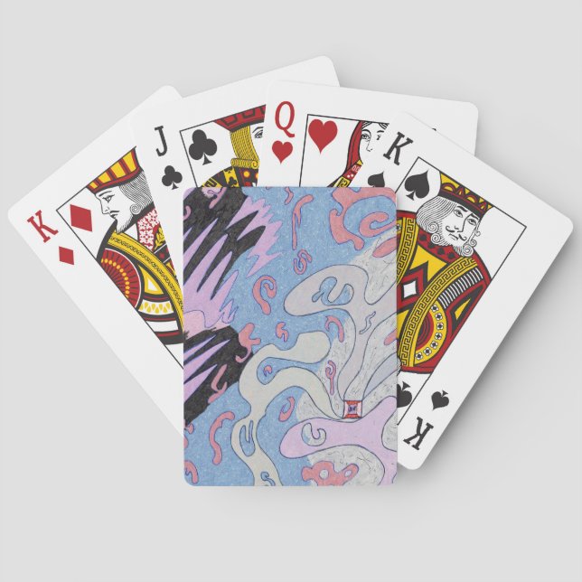 abstrakt Art "Explosion in Space" Casinokort (Baksidan)